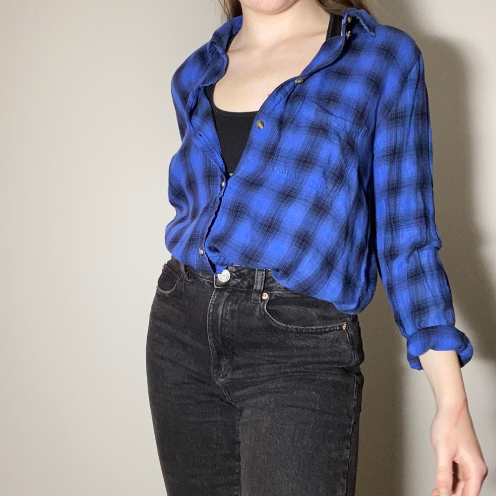 Blue + Black Flannel